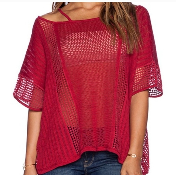 Free People Women's Echo Open Stitch Sweater Size M - Picture 1 of 6
